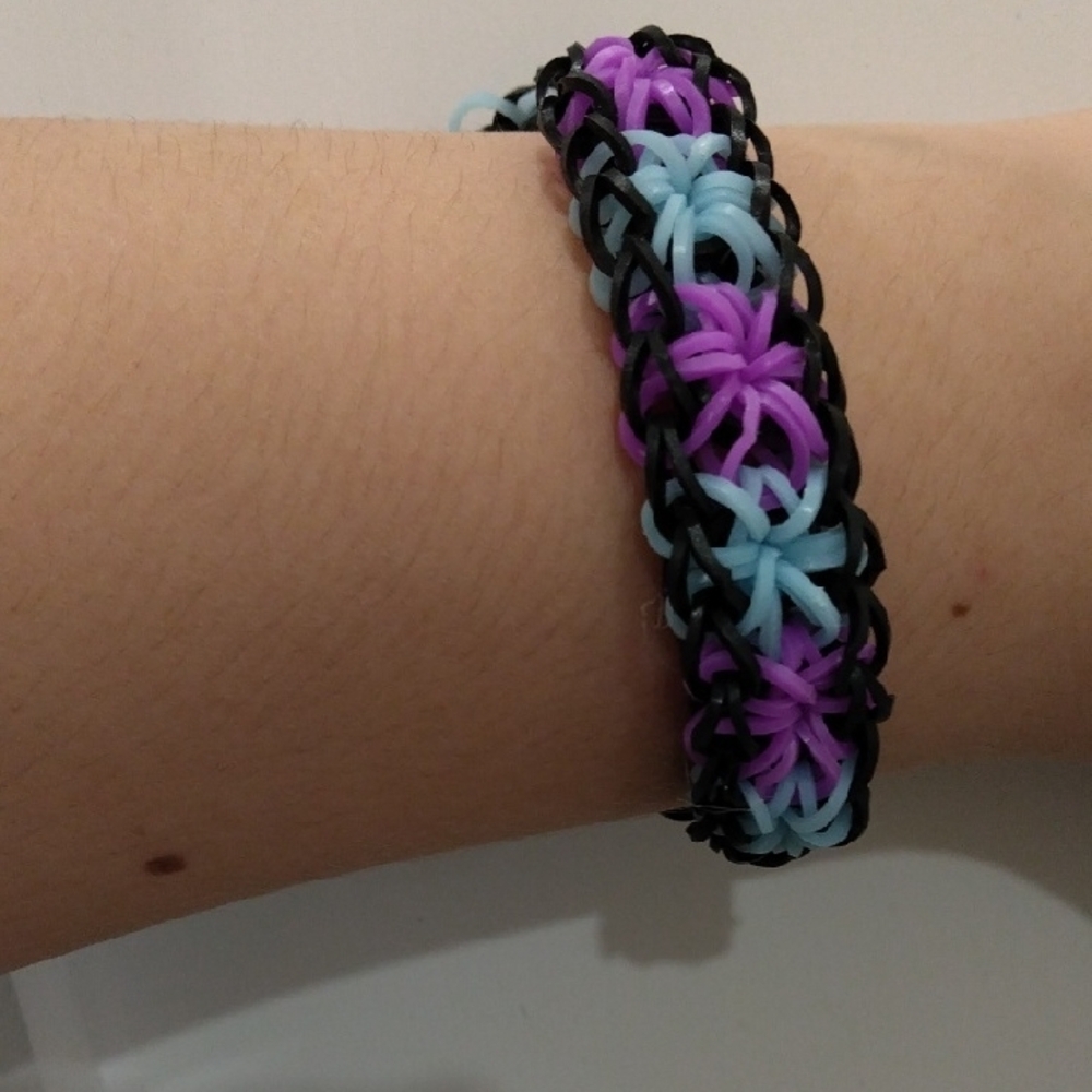 Colorful Black, Purple, and Blue Bracelet